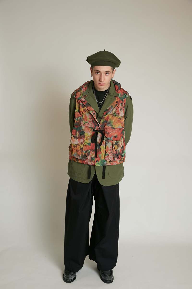 Engineered Garments Polyester Field Vest - Multi Color Floral/Camo 