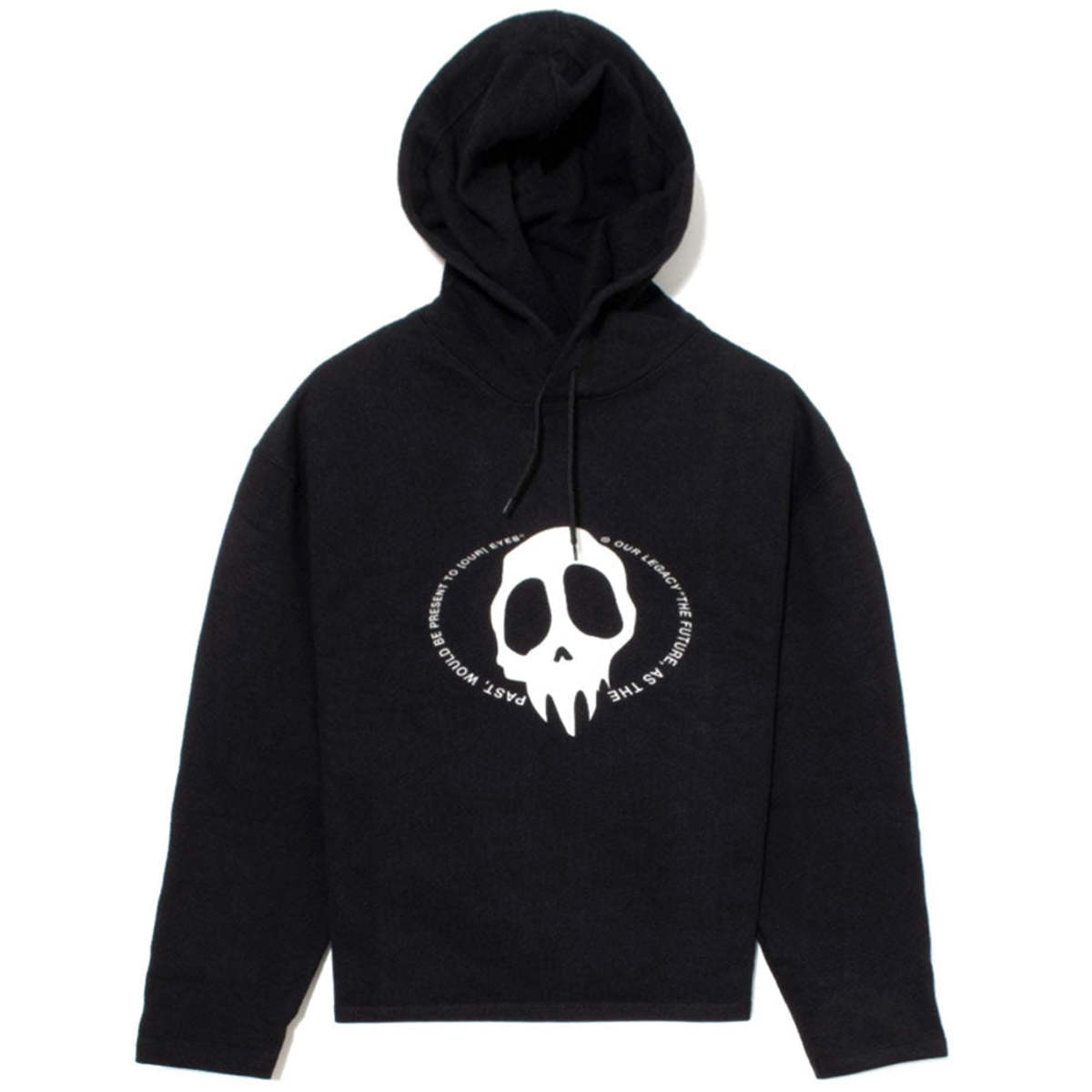 【OUR LEGACY】 Loose Hoodie Maverick Skull Print Black Loose-Hoodie--Maverick-Skull-