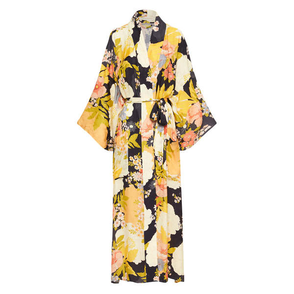 SPELL & THE GYPSY COLLECTIVE Tyler Maxi Robe - Charcoal | Garmentory
