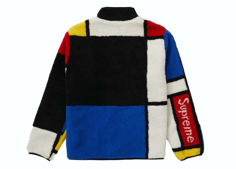 Supreme Reversible Colorblocked Fleece Jacket - Red | Garmentory