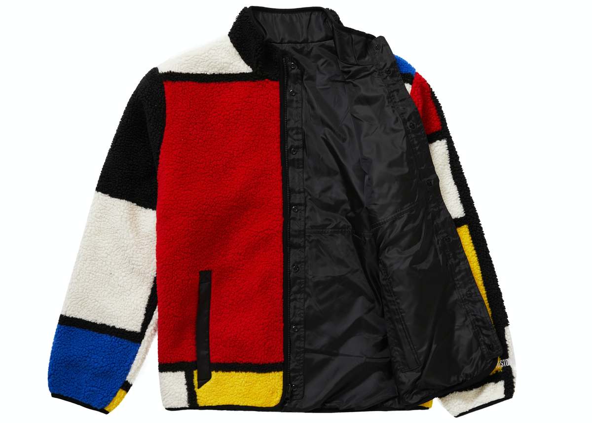 Supreme Reversible Colorblocked Fleece Jacket - Red | Garmentory