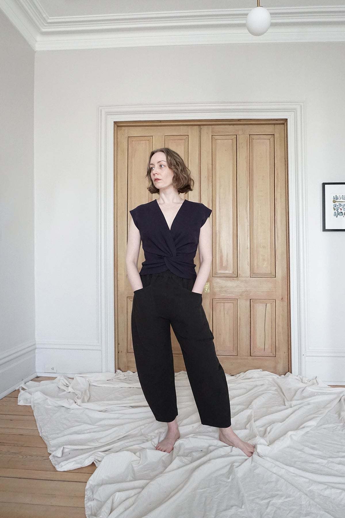 Ursa Minor Studio Flor Arca Pants - Washed Black - Image 1 of 5