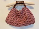 Maria La Rosa Pink & Brown Wool Knit Handbag - Thumbnail 1
