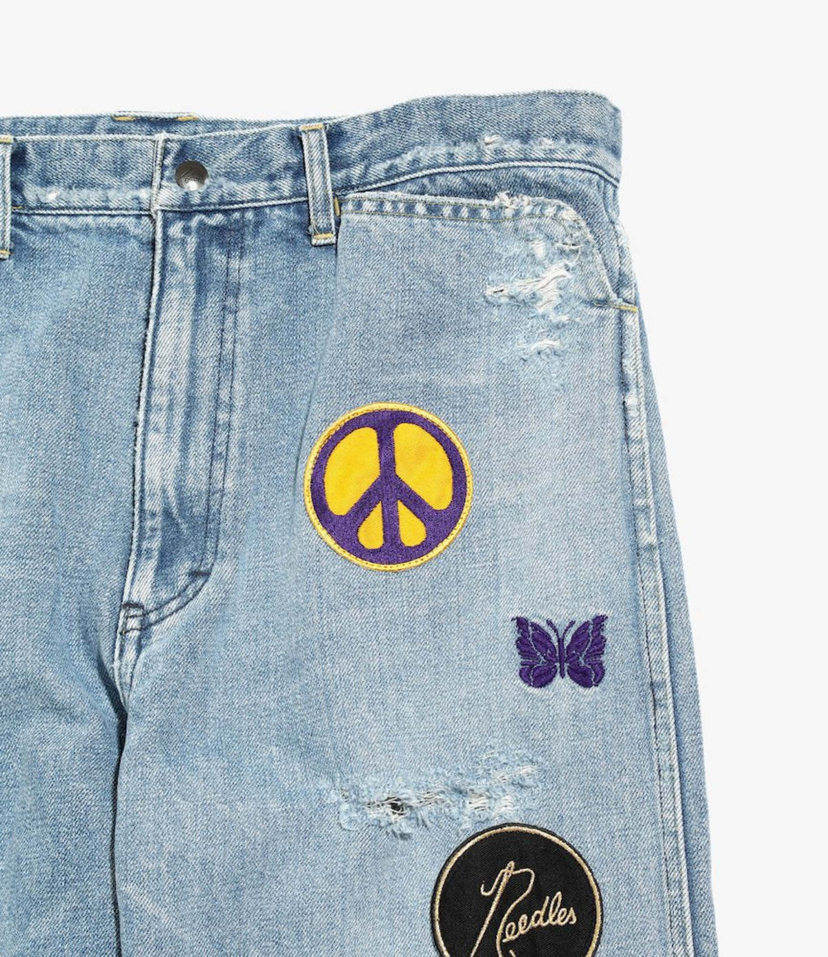 Needles ASSORTED PATCHES STRAIGHT JEAN - 13OZ C/L DENIM 
