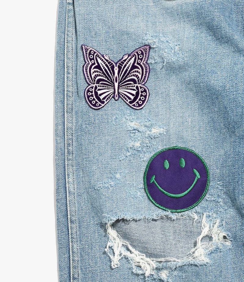 Needles ASSORTED PATCHES STRAIGHT JEAN - 13OZ C/L DENIM 