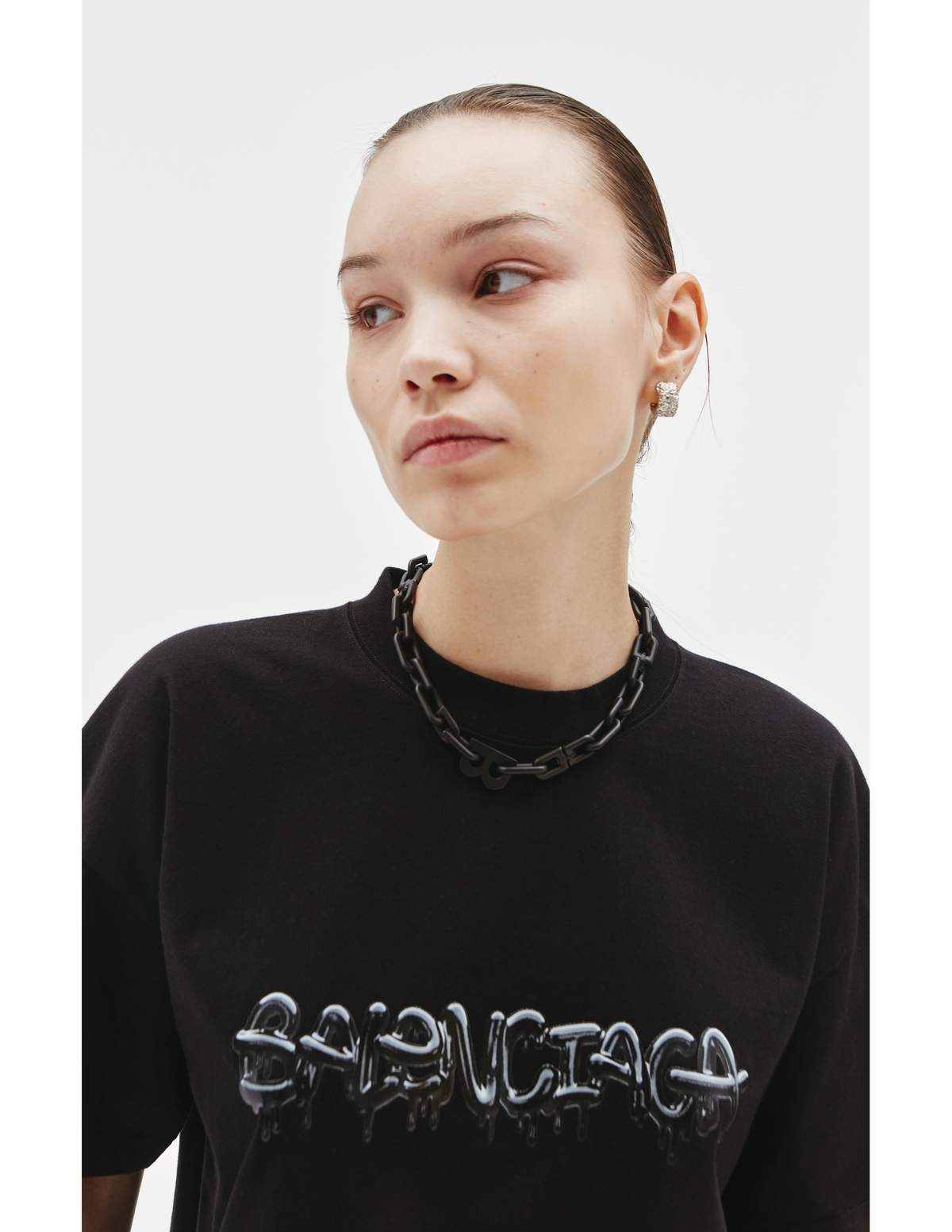Balenciaga Slime Logo T-Shirt - Black | Garmentory