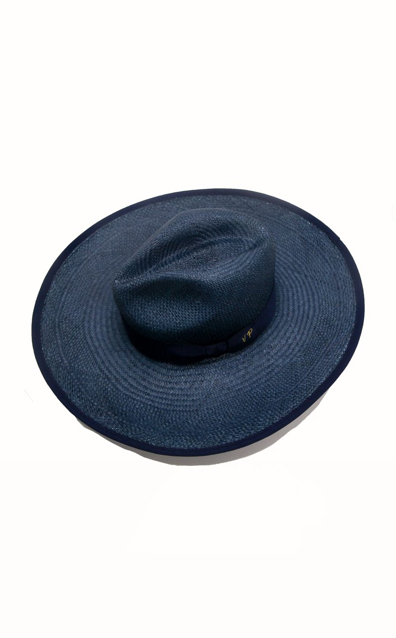 Van Palma Jude Straw Hat - Navy Blue | Garmentory display picture 1