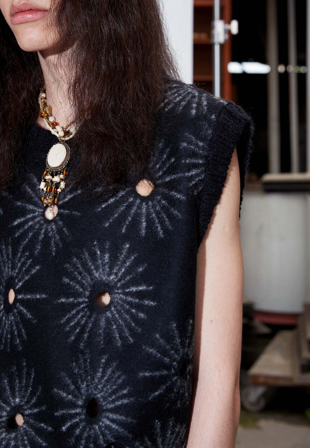 ★22SS★【ANDERSSON BELL】★TUNISIA 22 WOOL VES.T★ ANDERSSON BELL Tunisia 22 Wool Vest - Black | Garmentory