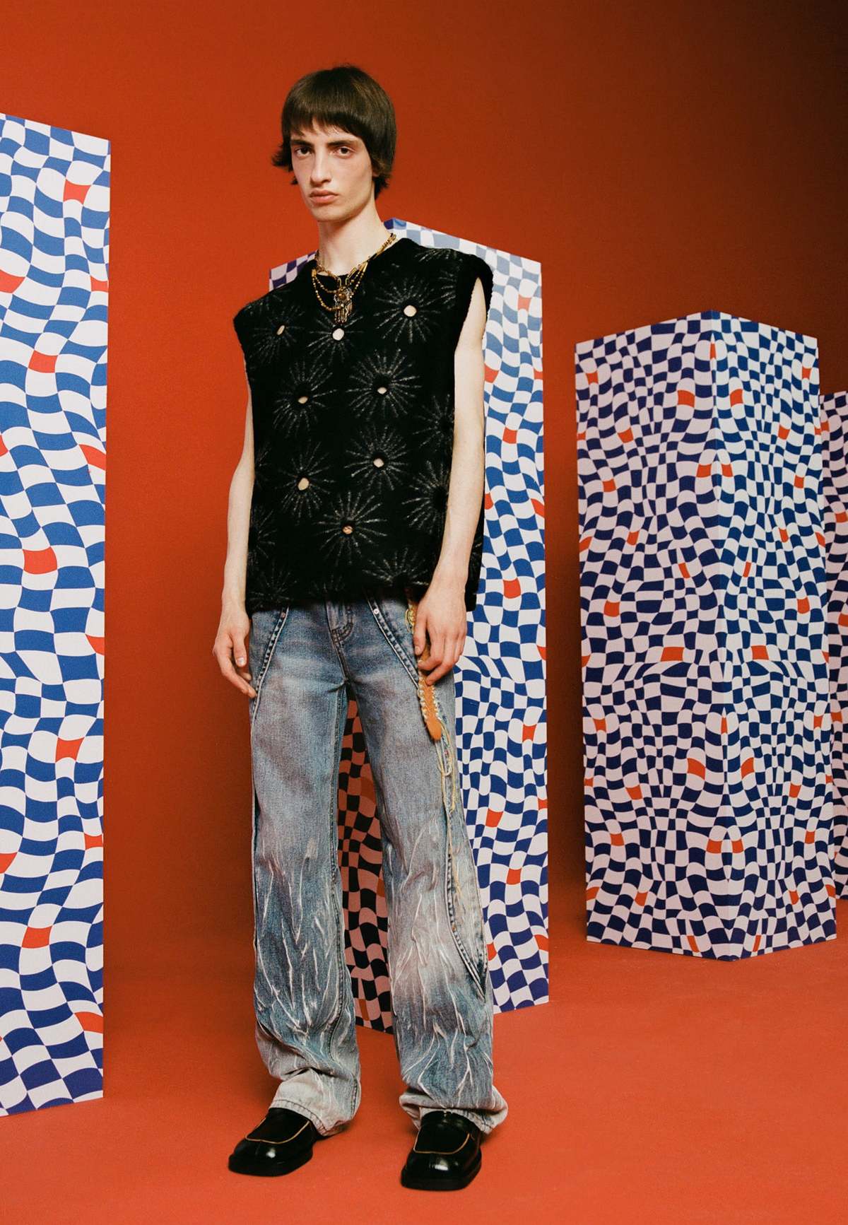 ★22SS★【ANDERSSON BELL】★TUNISIA 22 WOOL VES.T★ ANDERSSON BELL Tunisia 22 Wool Vest - Black | Garmentory