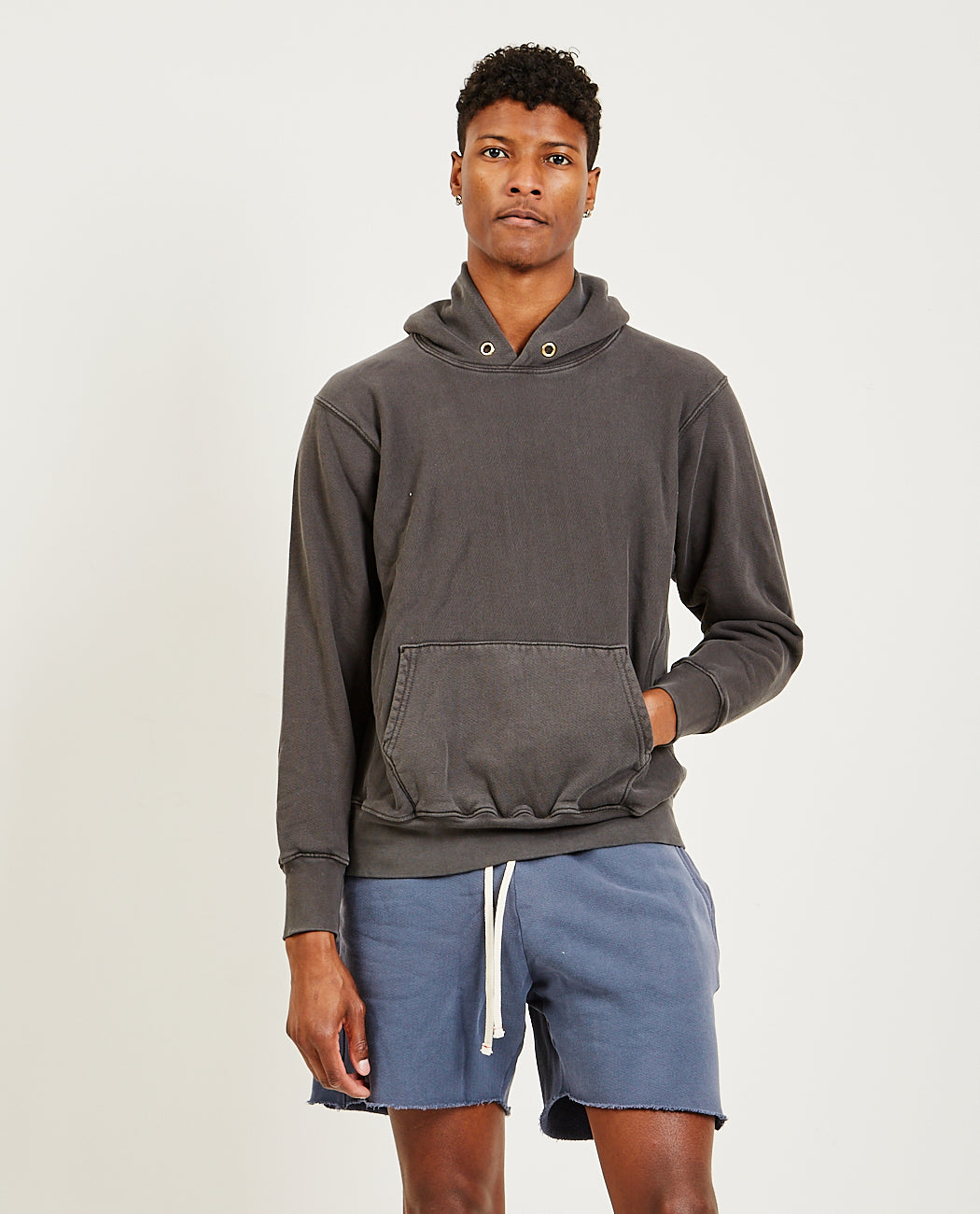 トップス 2000s 5351 pour les homme drape top Les Tien Cropped Hoodie - Vintage Black | Garmentory