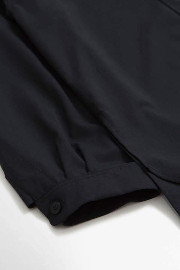 Document Washable Wool Set Up Shirt - Navy | Garmentory