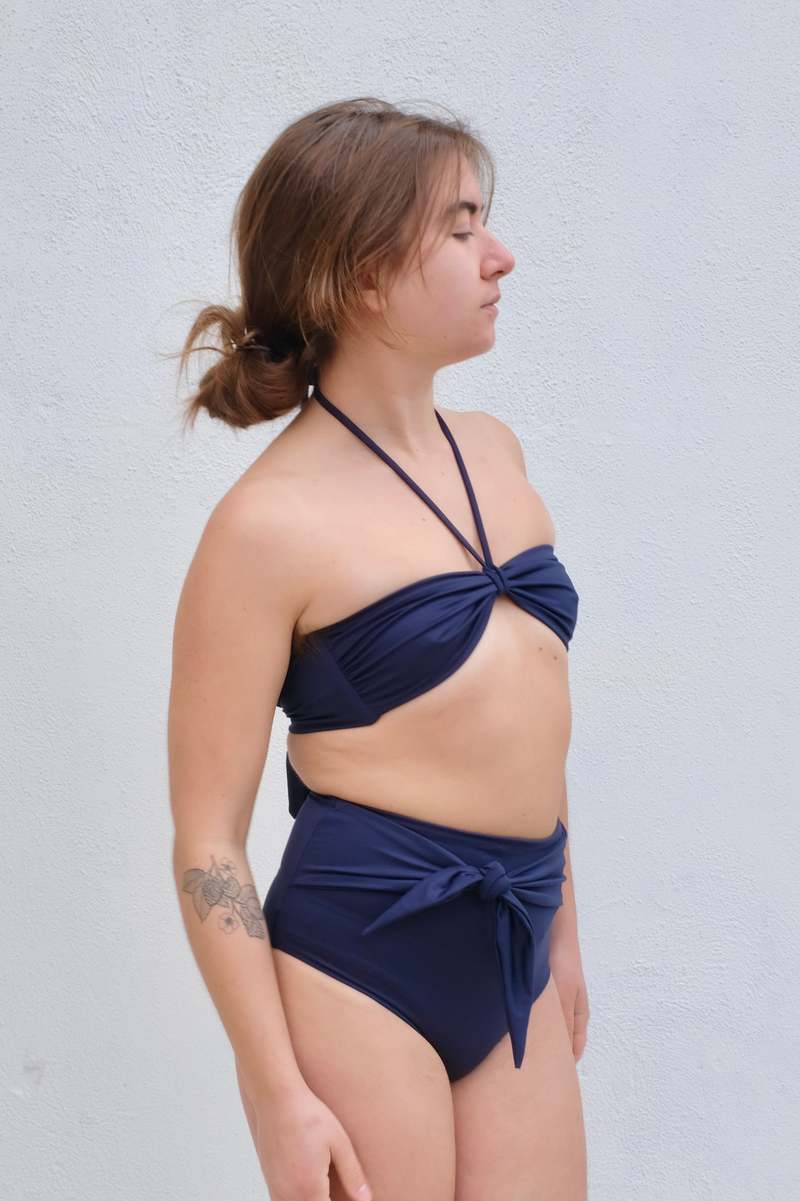 CALA DE LA CRUZ Carla Bikini Top - Midnight