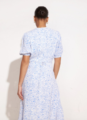 knee length dresses for ladies Faithfull the Brand Bloom Midi Dress in Hazelnut – Coco & Lola main image 1