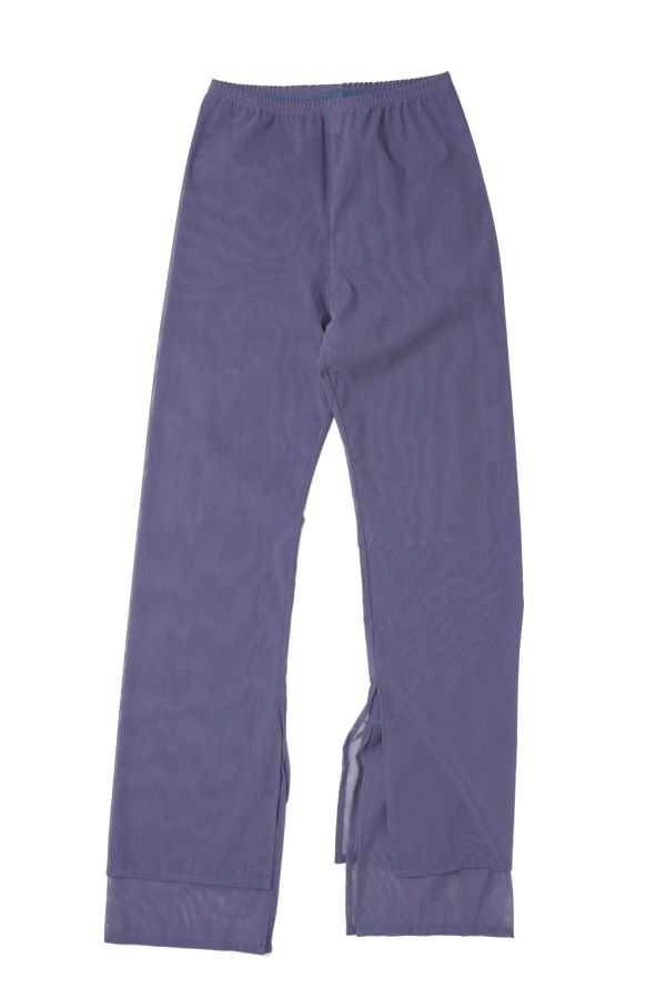 Simone Wild Tulle Slit Pants - Mauve