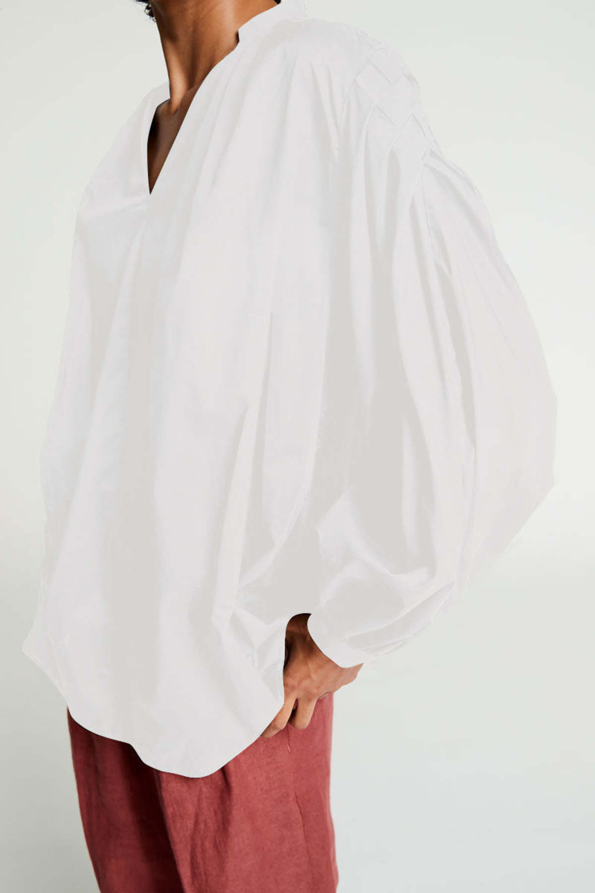 SAYAKA DAVIS NEW YORK Basket Puff Sleeve Blouse - Off White