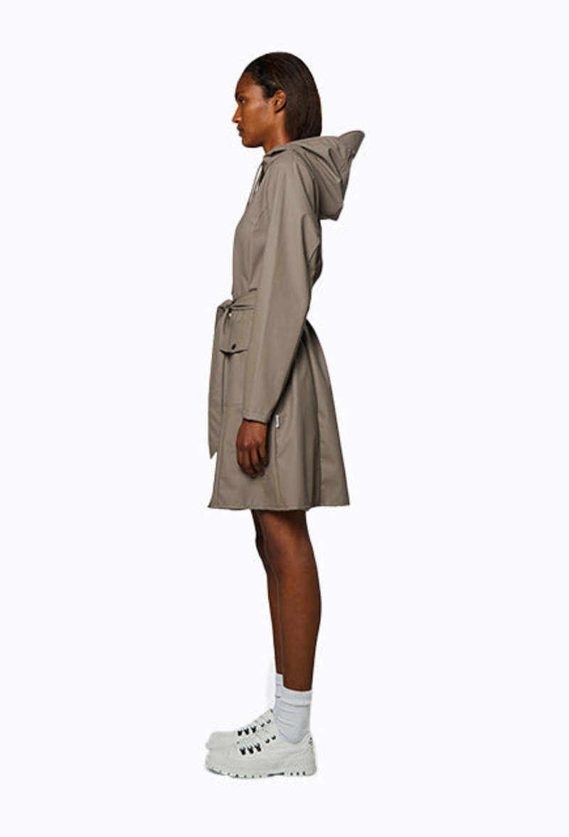 Rains Curve Jacket - Taupe | Garmentory
