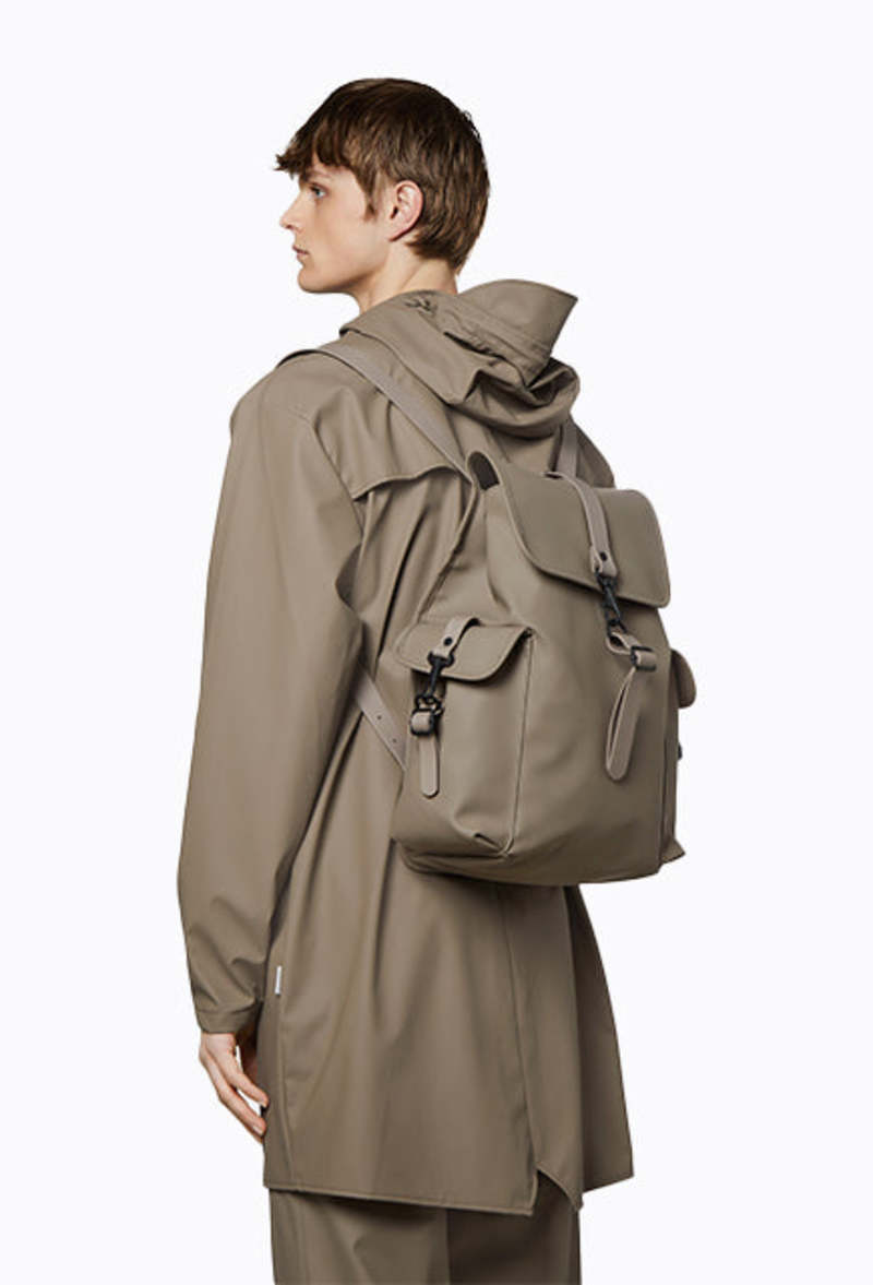 rains taupe backpack Rotop Rucksck Mini W3 UNISEX  this functional backpack boasts a front D Rains Rucksack Large bag -