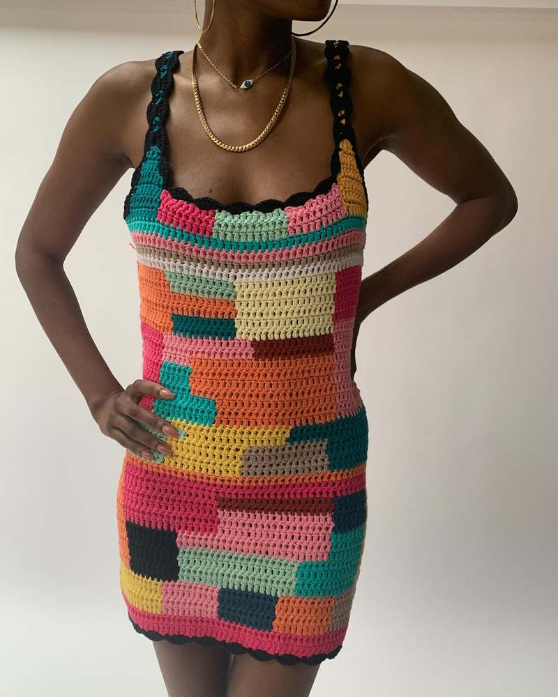 Tach Clothing Meryl Crochet Dress - Multi | Garmentory