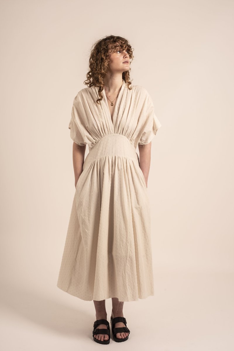 Elsa Esturgie Gamete Dress - Ecru | Garmentory 