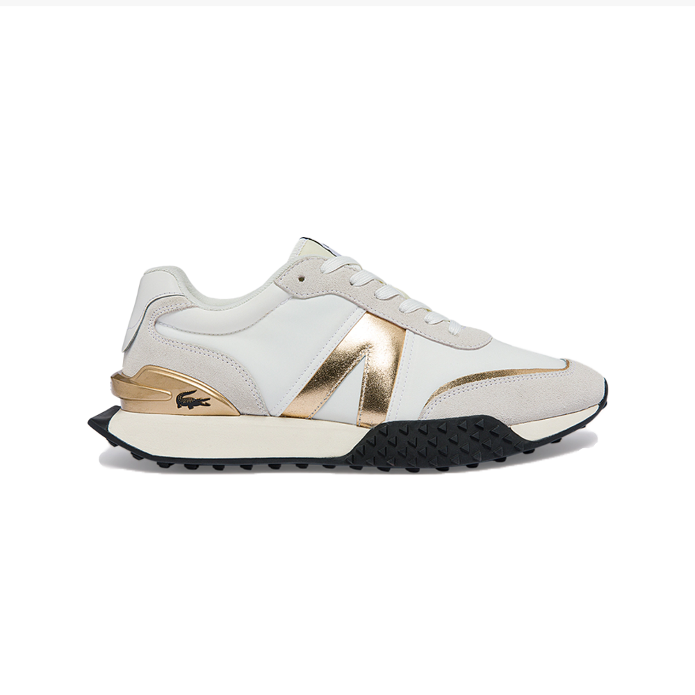 Lacoste L Spin Deluxe Textile Gold Accent Shoes White Garmentory