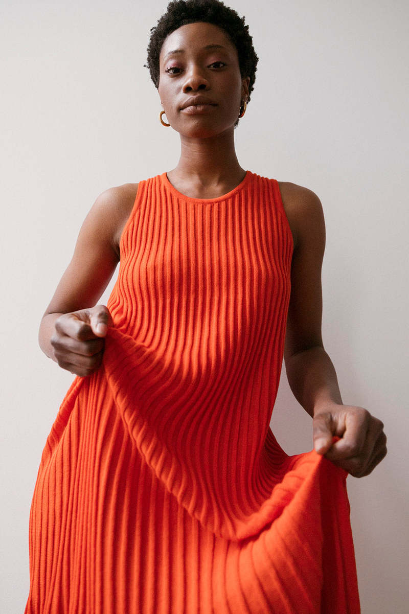 Misha & Puff Accordion Martha Dress - Persimmon | Garmentory