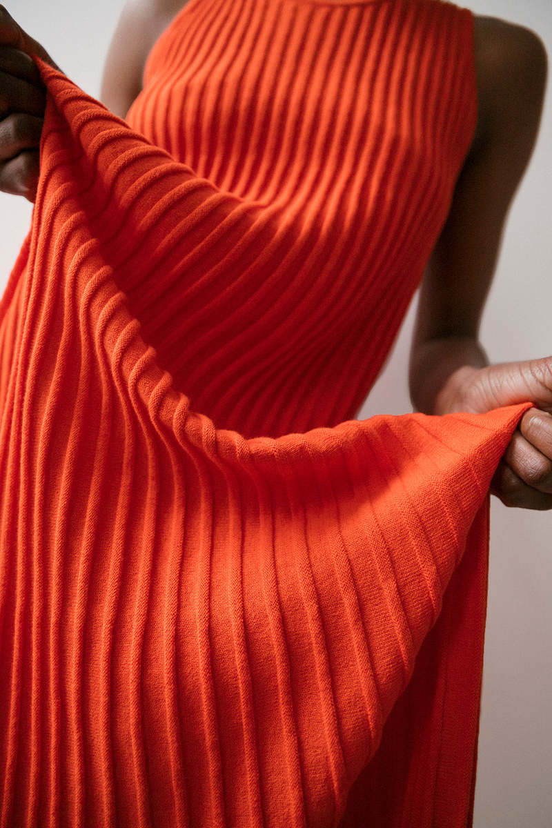 Misha & Puff Accordion Martha Dress - Persimmon | Garmentory