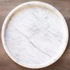Caravan Home Marble Round Tray - White Marble - Thumbnail 2