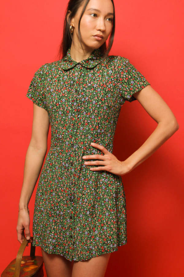 olivaceous green dress Bianca Yellow Palm Belted Maxi Dress by Olivaceous Small main image 0