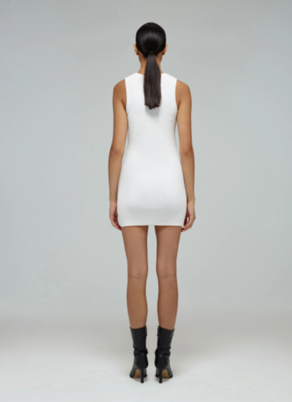 pink rib knit dress Mimi Rib Knit Dress  Retrofete