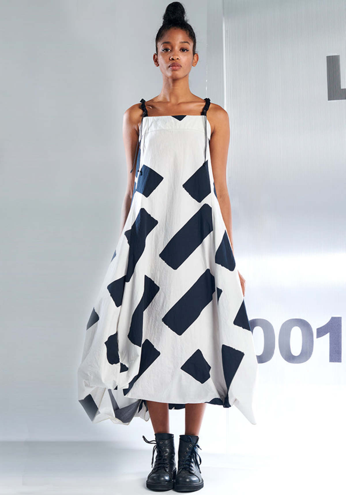Printed A-Line Strappy Bubble Dress | Garmentory
