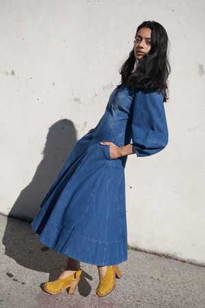 Ulla Johnson Dumas Dress in Denim 