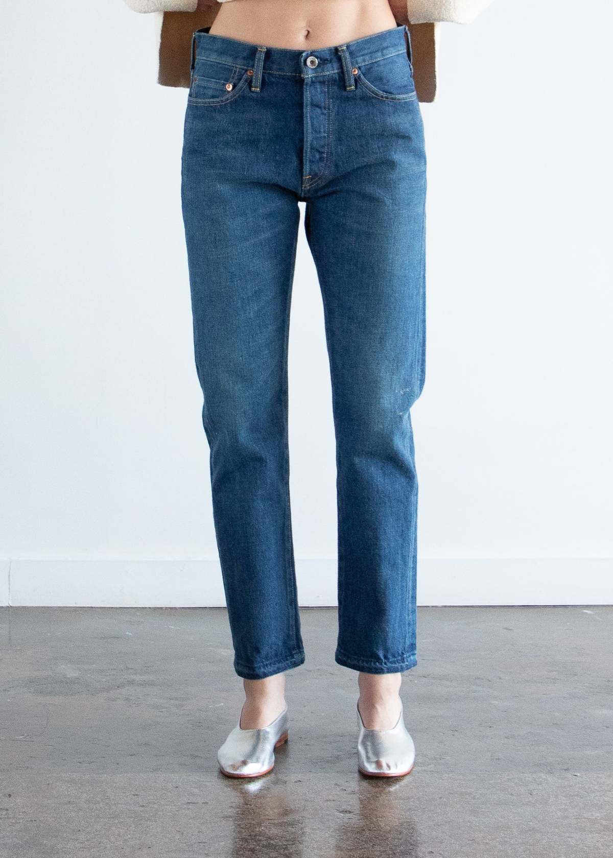 Chimala Selvedge Denim Narrow Tapered Cut - Dark Distress - Image 2 of 4