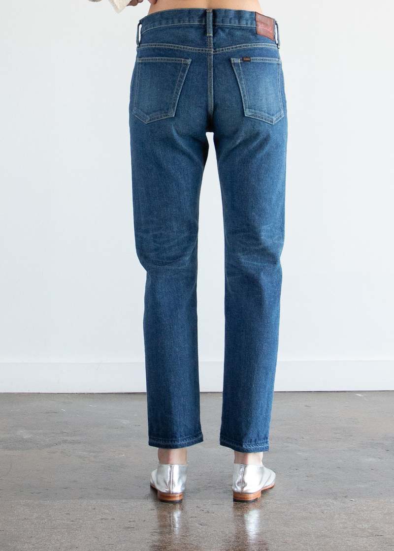 Chimala Selvedge Denim Narrow Tapered Cut - Dark Distress