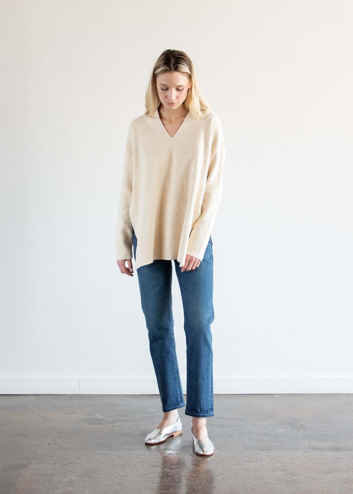 Chimala Selvedge Denim Narrow Tapered Cut - Dark Distress - Image 1 of 4