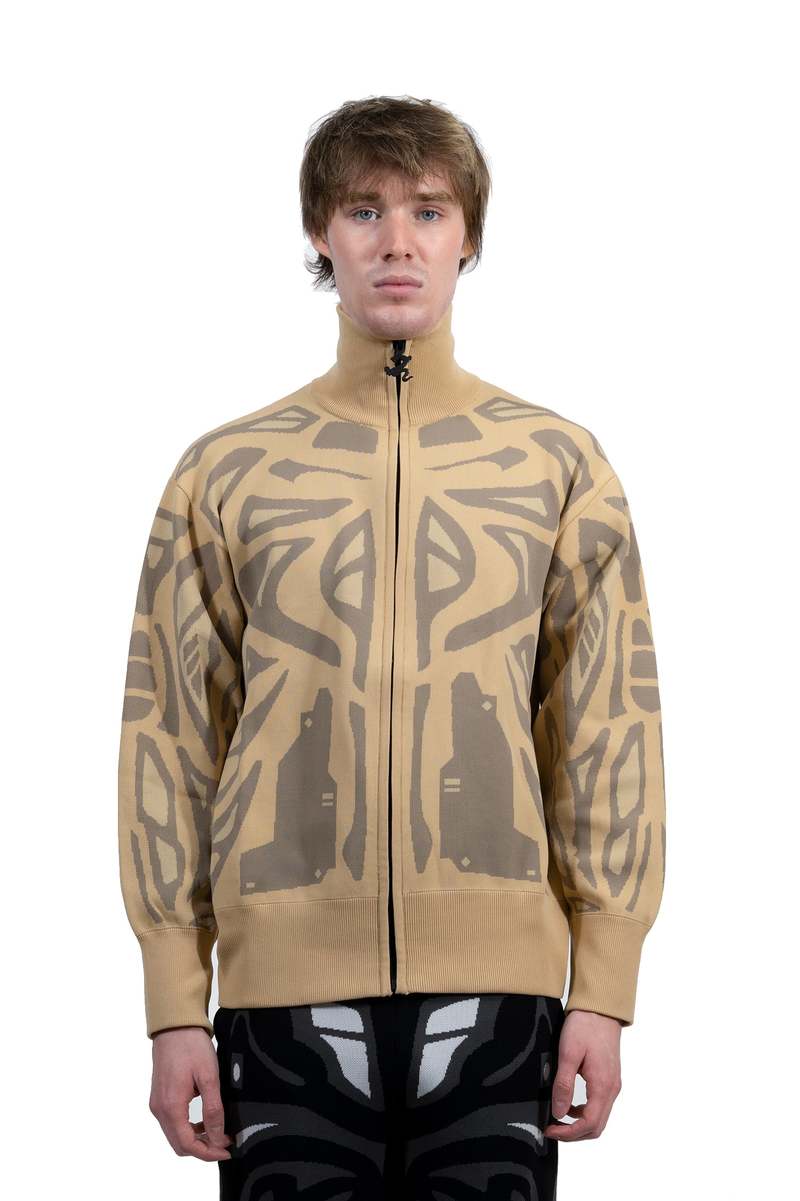 Xander Zhou Knit Jacket - Beige | Garmentory