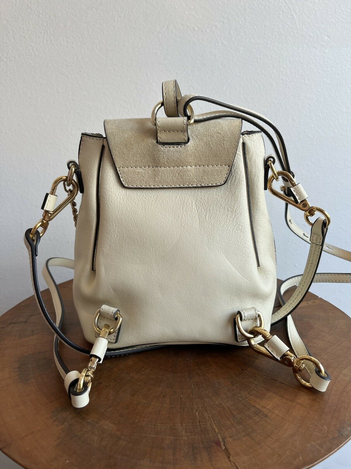 chloe mini faye backpack Chloé pink leather Tonal stitching Chloé Women's Faye Mini Leather
