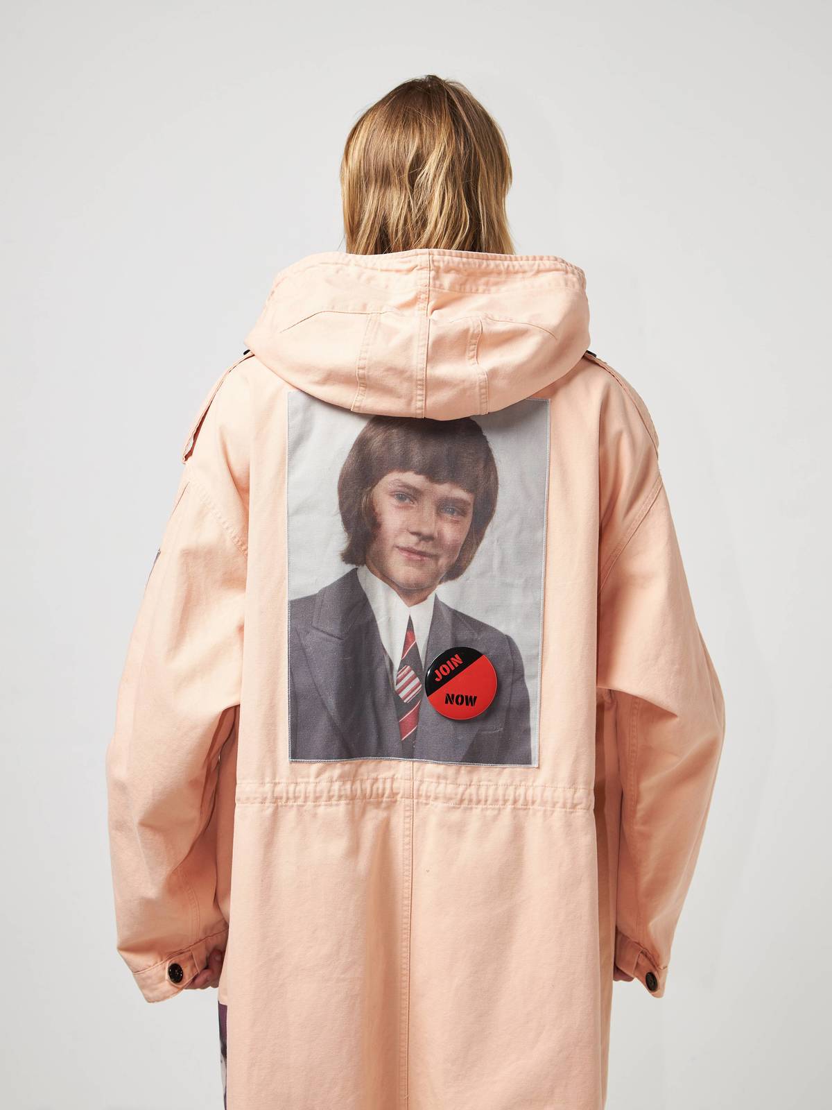 Raf Simons M Photo Print Hood Parka - Light Pink | Garmentory