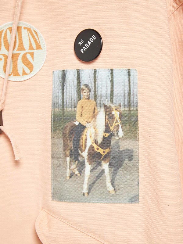 Raf Simons M Photo Print Hood Parka - Light Pink | Garmentory