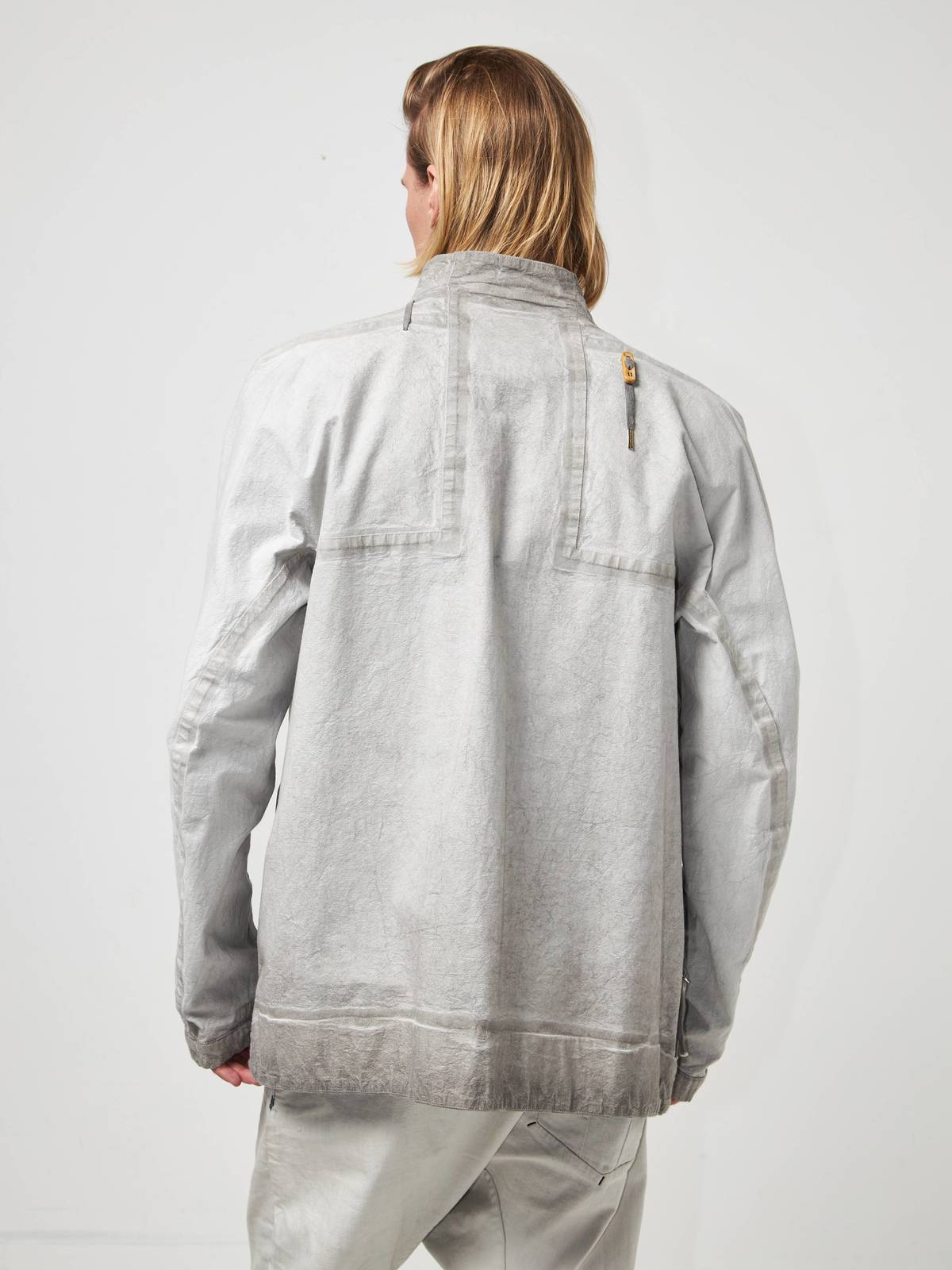 PRE - LOVED] Boris Bidjan Saberi Grey Waxed Cotton Jacket | Garmentory
