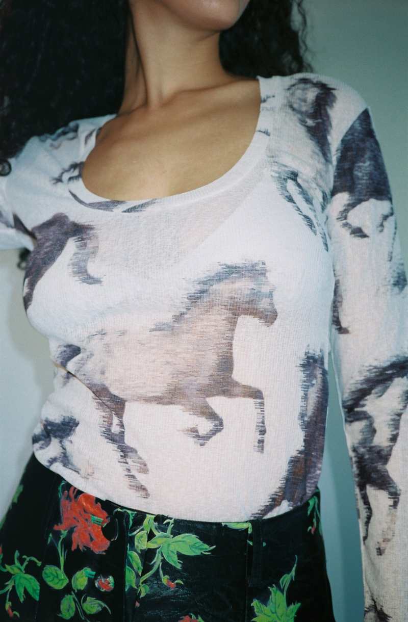 トップス Yuhan Wang White Horse T-Shirt Yuhan Wang White Horse T-Shirt