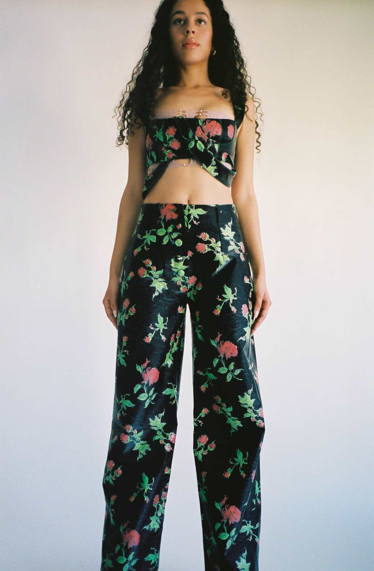 Yuhan Wang Rose Faux Leather Trousers - Image 6 of 7