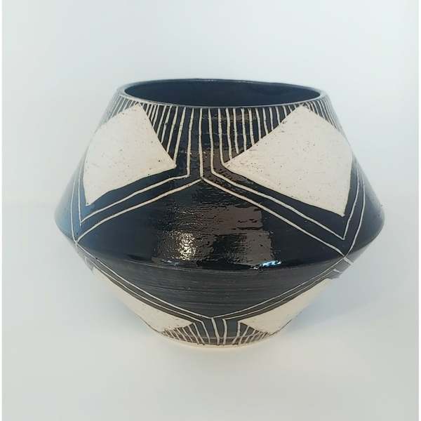 Little Bear Pots Small Graphic Planter - Black/White