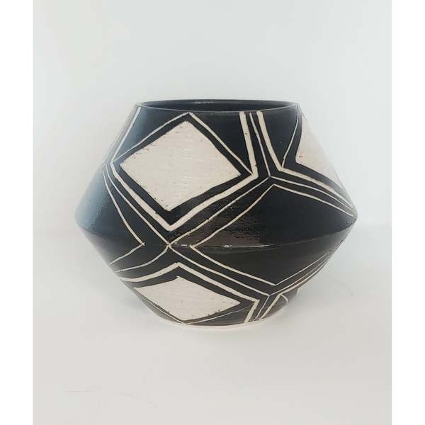 Little Bear Pots Small Graphic Planter - Black/White