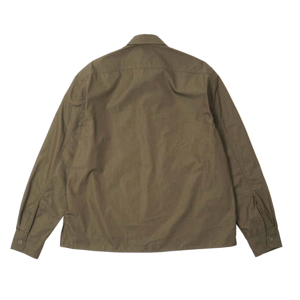 Our Legacy MILITARY BASE SHIRT - ARMY GREEN COTTON RIPSTOP