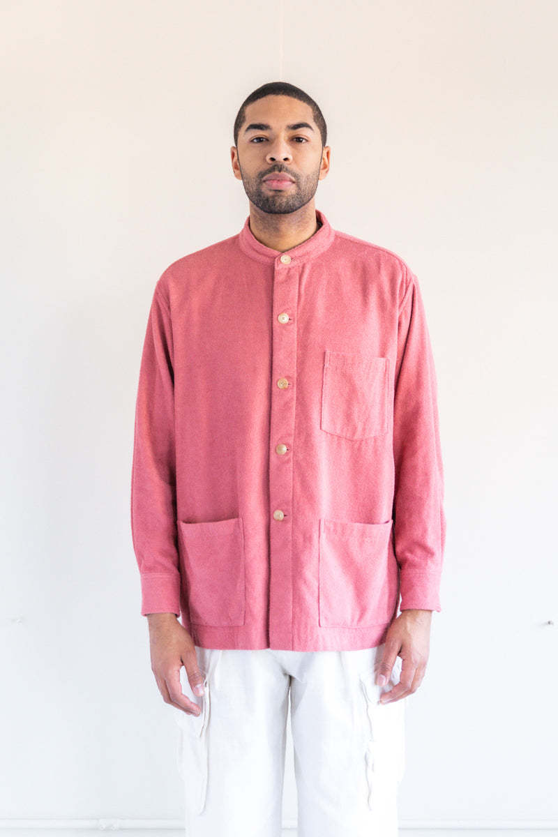 ORGANIC COTTON TERRY CLOTH SHIRT BLOUSON | Garmentory