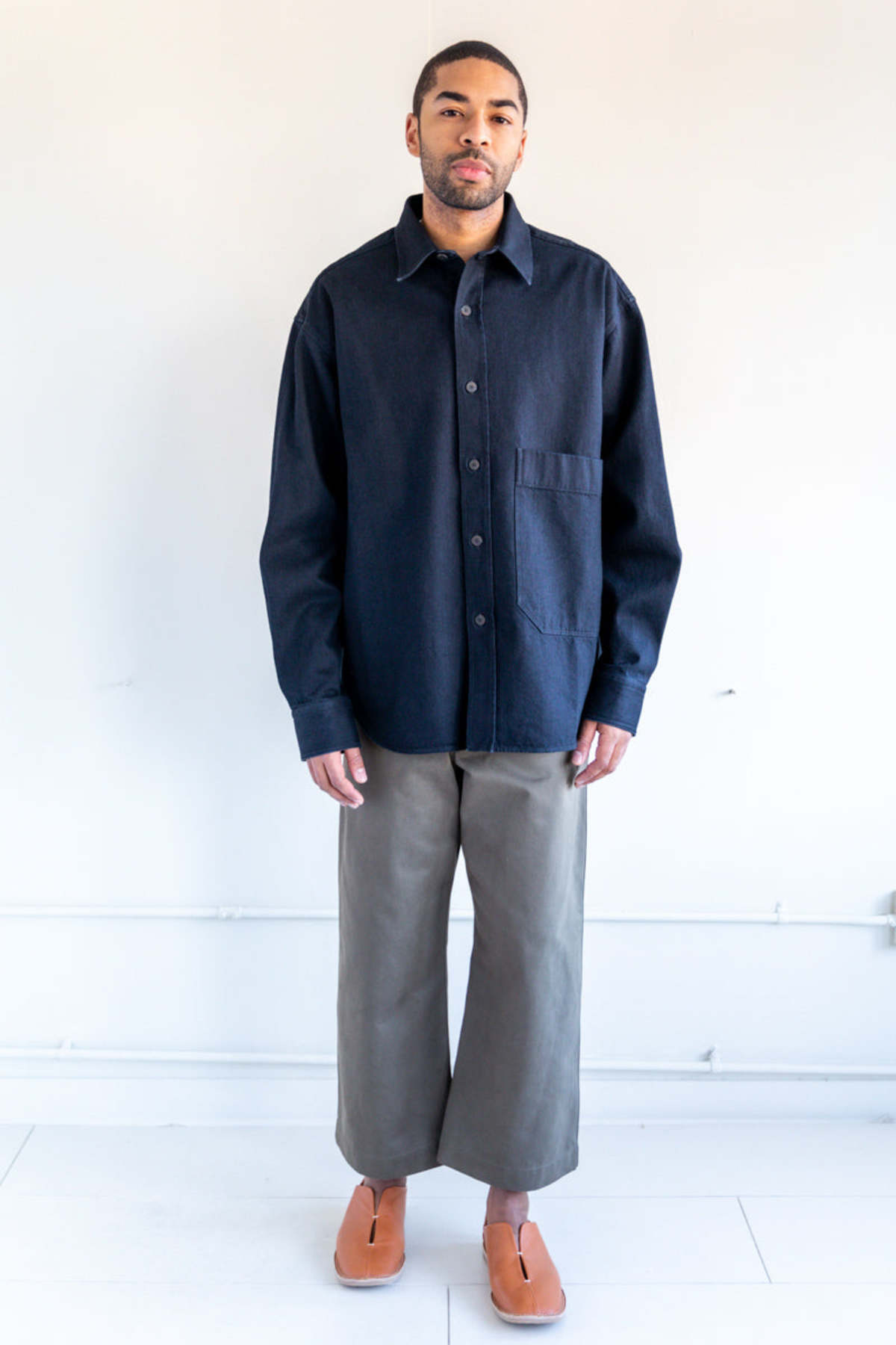 Studio Nicholson PRINCE JACKET - BLACK LIGHTWEIGHT DENIM | Garmentory