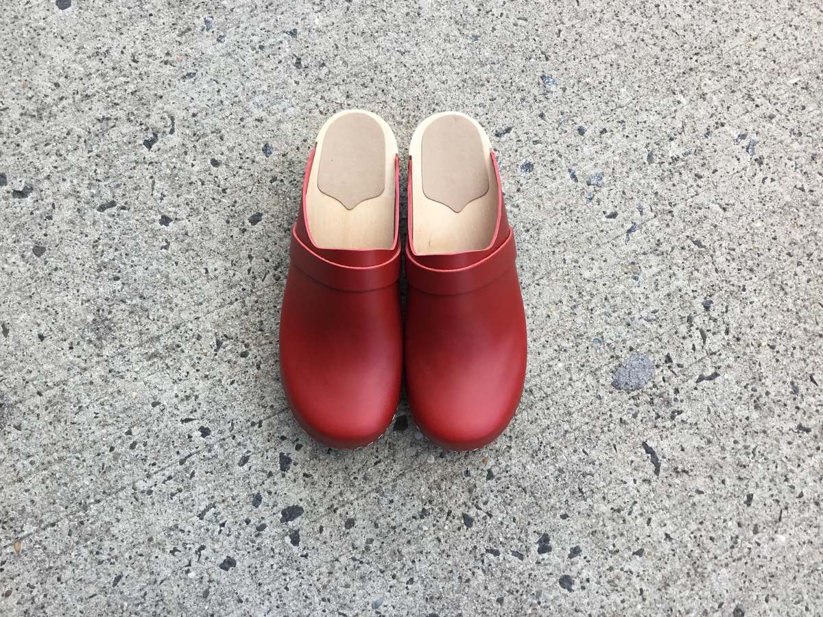 Haga Toffeln Swedish Clogs - Red  - Image 1 of 1