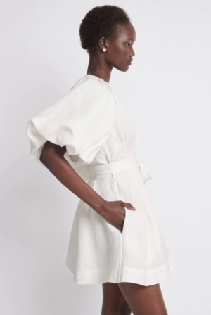 aje cream dress Venetia Knit Midi Dress-CREAM / XXS