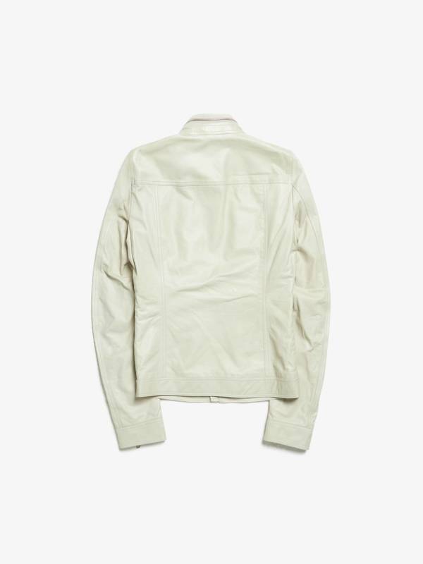 Rick Owens Leather Jacket - Pearl | Garmentory