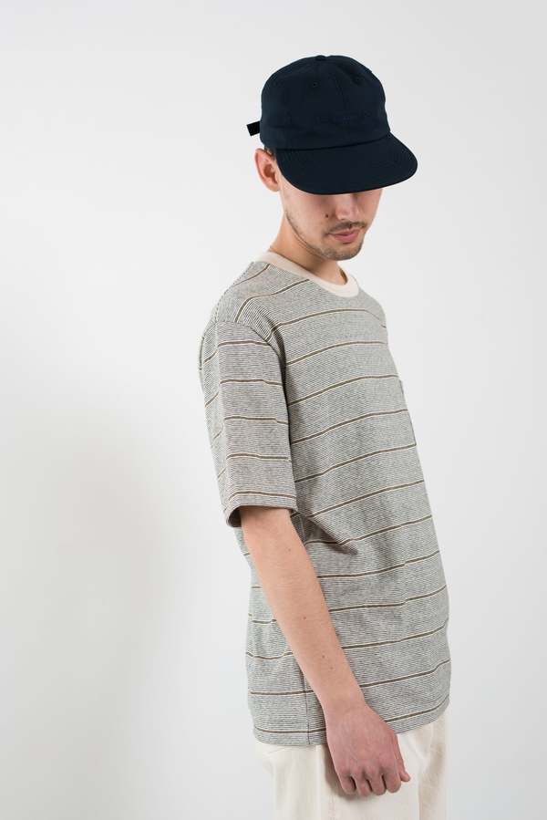 ENDS and MEANS Pocket Tee - Natural Stripe | Garmentory
